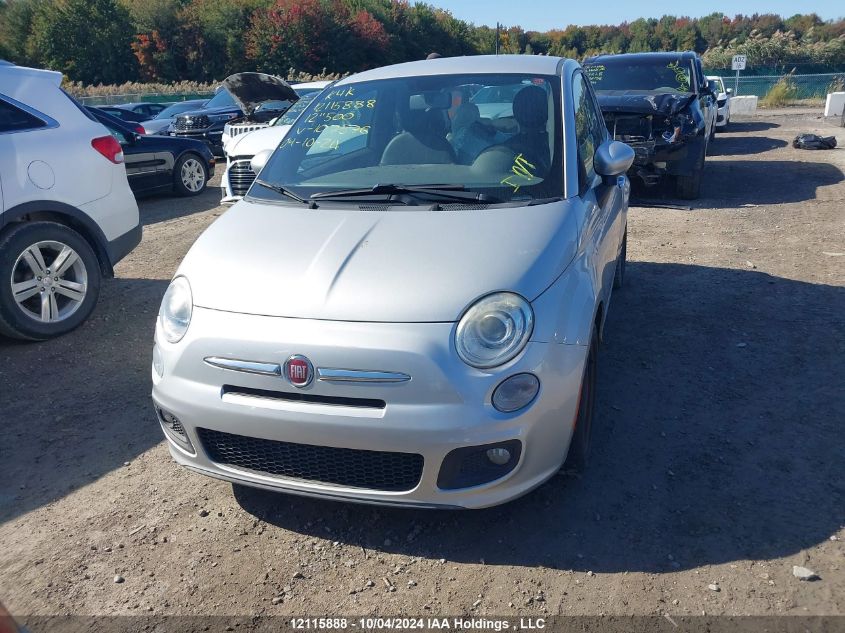 2012 Fiat 500 Sport VIN: 3C3CFFBR8CT107576 Lot: 12115888