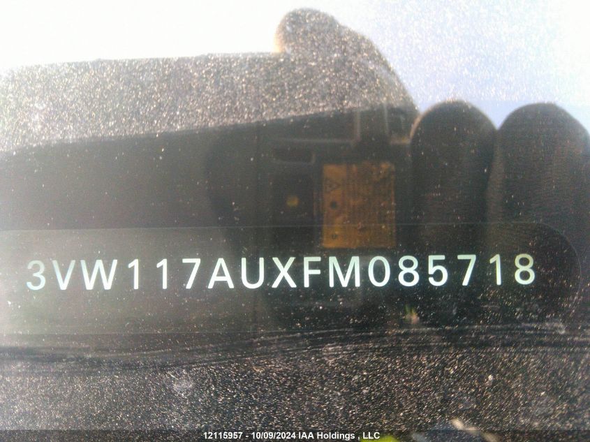 2015 Volkswagen Golf VIN: 3VW117AUXFM085718 Lot: 12115957