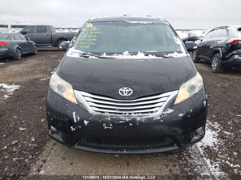 2014 Toyota Sienna Xle 7 Passenger VIN: 5TDDK3DC8ES083103 Lot: 12116074