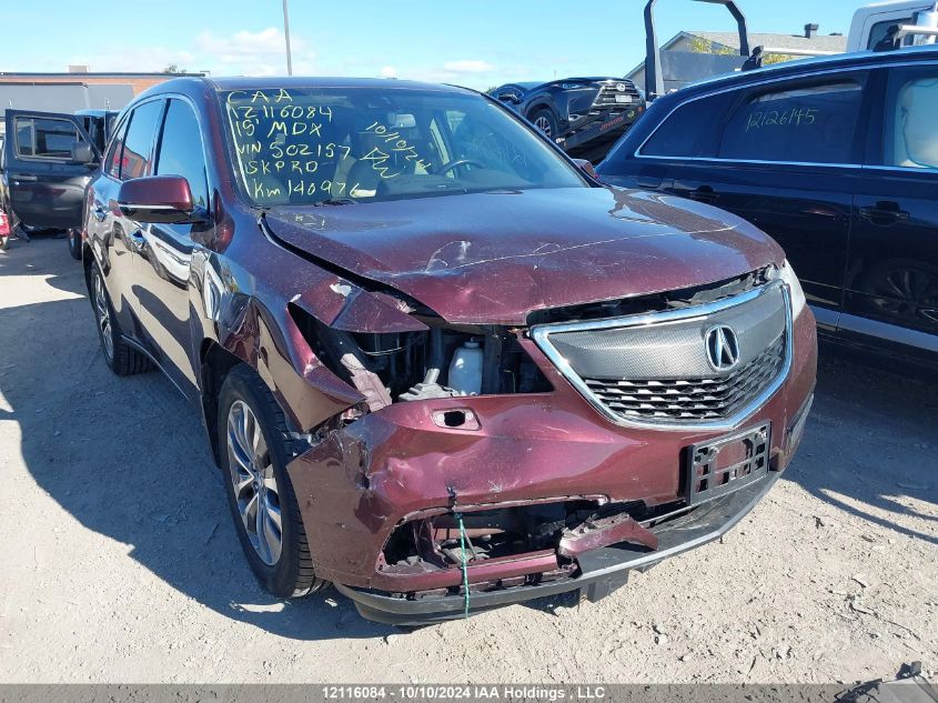 2015 Acura Mdx VIN: 5FRYD4H41FB502157 Lot: 12116084