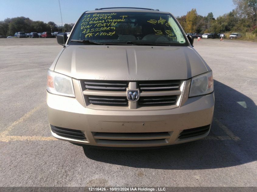 2010 Dodge Grand Caravan Se VIN: 2D4RN4DE2AR182431 Lot: 12116426