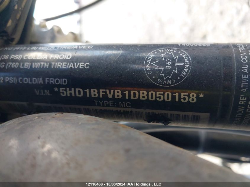 2013 Harley-Davidson Fxsb Breakout VIN: 5HD1BFVB1DB050158 Lot: 12116488