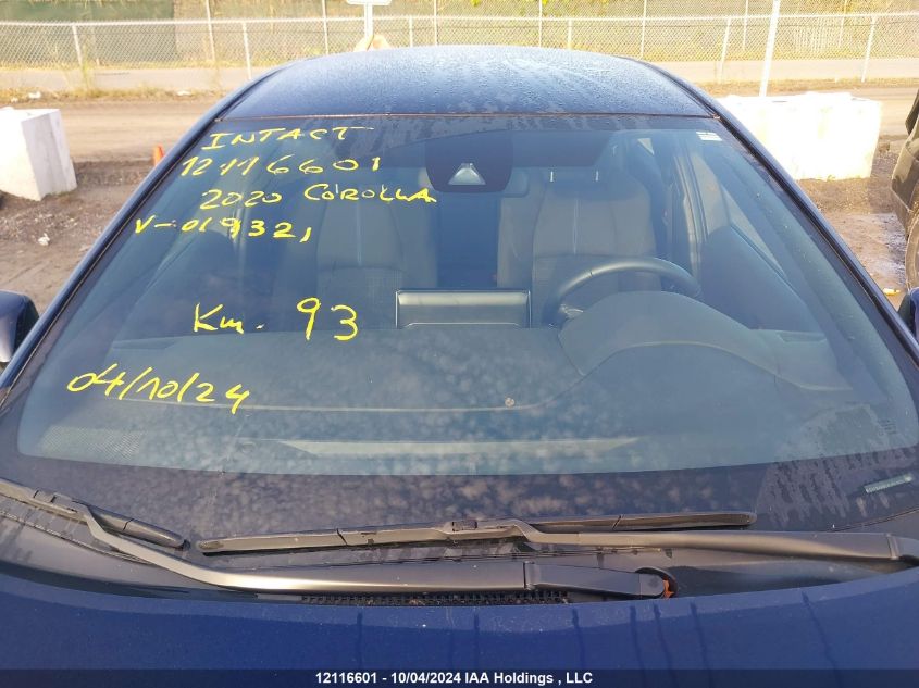 2020 Toyota Corolla VIN: 5YFB4RBE8LP019321 Lot: 12116601