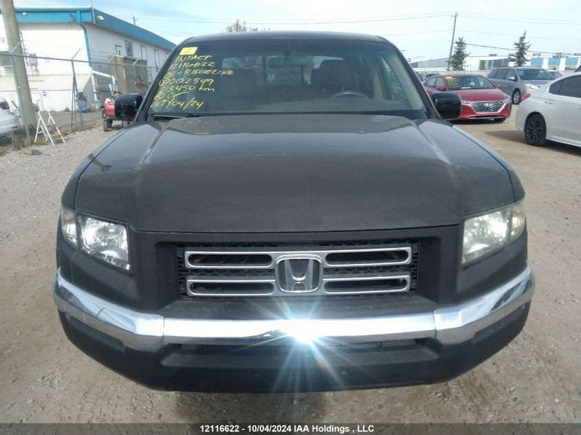 2008 Honda Ridgeline Rtl VIN: 2HJYK16528H002549 Lot: 12116622