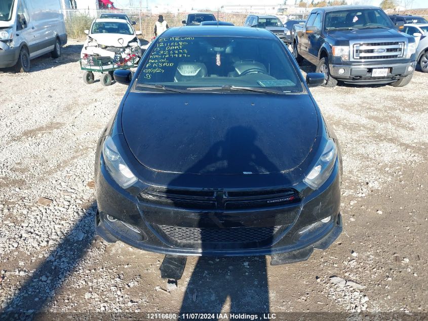 2013 Dodge Dart Limited/R/T VIN: 1C3CDFCBXDD326893 Lot: 12116680