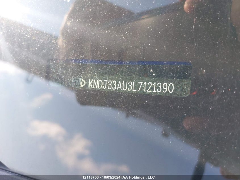 2020 Kia Soul Ex VIN: KNDJ33AU3L7121390 Lot: 12116700