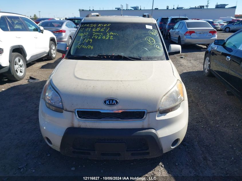 2010 Kia Soul +/!/Sport VIN: KNDJT2A22A7143872 Lot: 12116827