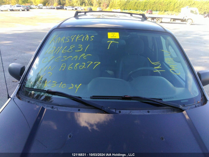 2007 Ford Escape Xlt VIN: 1FMYU93147KA68277 Lot: 12116831