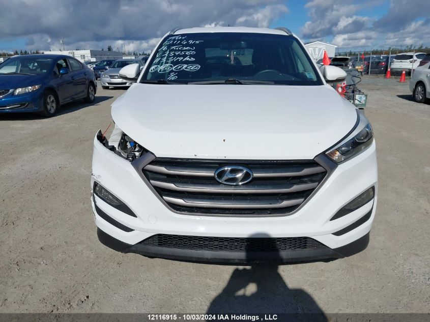 2016 Hyundai Tucson Limited/Sport And Eco/Se VIN: KM8J3CA48GU237560 Lot: 12116915