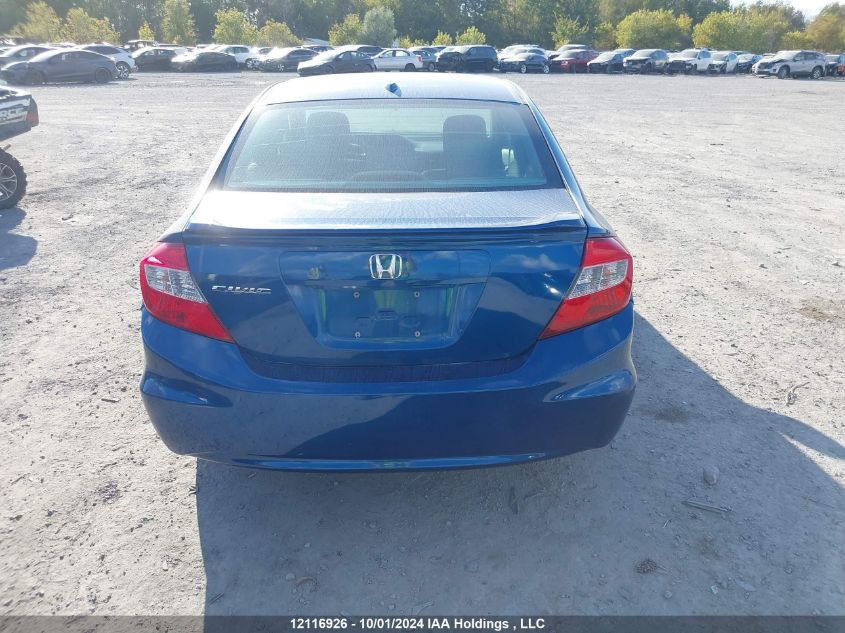 2012 Honda Civic Exl VIN: 2HGFB2F96CH020521 Lot: 12116926