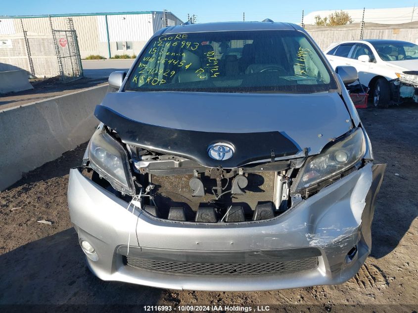 2015 Toyota Sienna Se 8 Passenger VIN: 5TDXK3DC1FS564454 Lot: 12116993