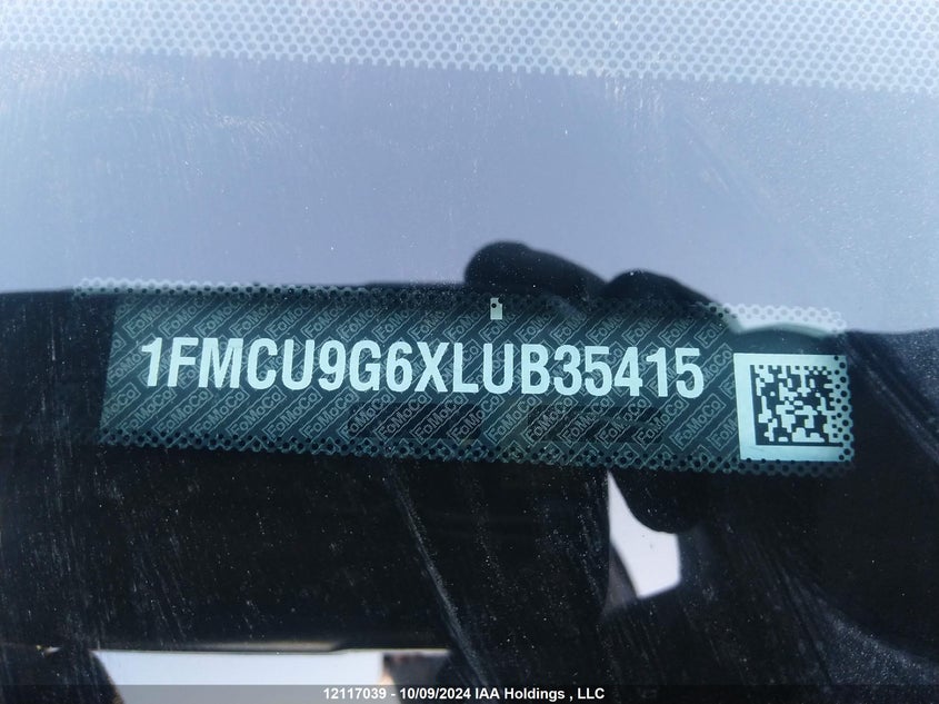 2020 Ford Escape Se VIN: 1FMCU9G6XLUB35415 Lot: 12117039