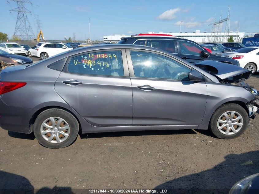 2014 Hyundai Accent VIN: KMHCT4AE2EU748413 Lot: 12117044