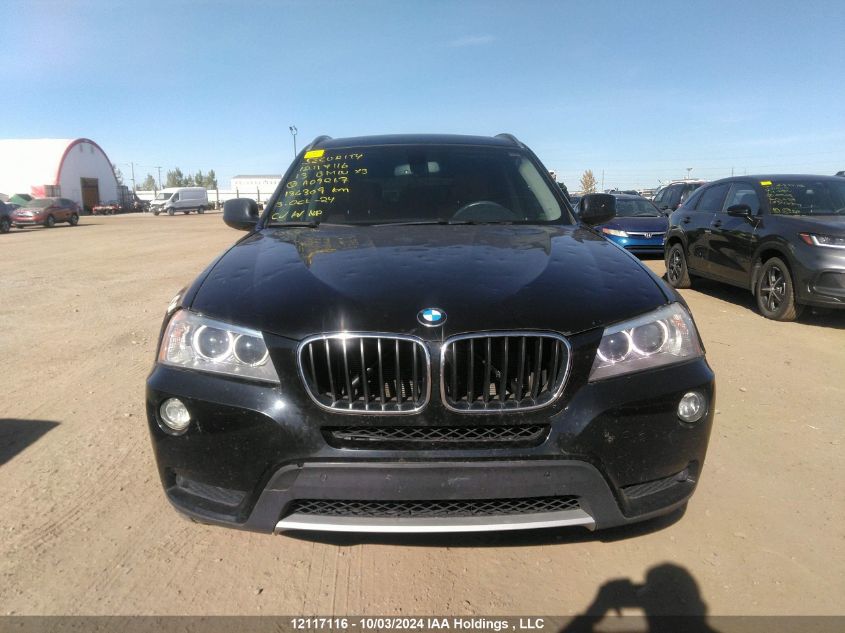 2013 BMW X3 xDrive28I VIN: 5UXWX9C55D0A09267 Lot: 12117116