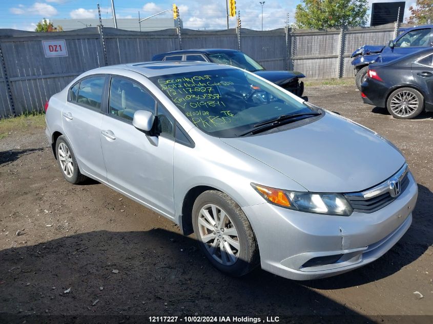 2012 Honda Civic Sdn VIN: 2HGFB2F98CH019841 Lot: 12117227