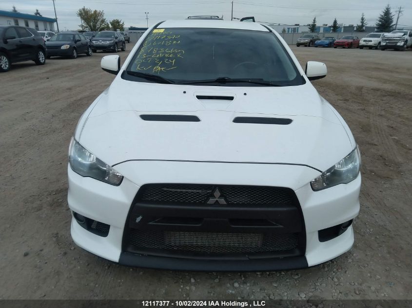 2013 Mitsubishi Lancer Evolution VIN: JA32W8FV3DU601814 Lot: 12117377