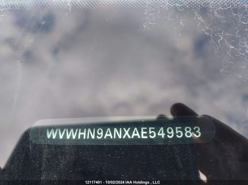 2010 Volkswagen Cc Luxury VIN: WVWHN9ANXAE549583 Lot: 12117401