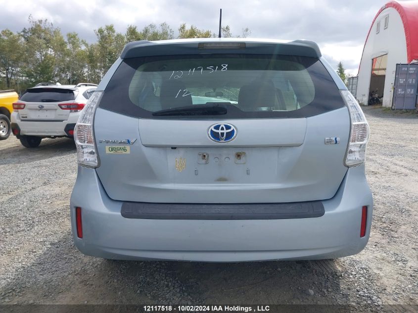 2012 Toyota Prius V VIN: JTDZN3EU8C3136899 Lot: 12117518