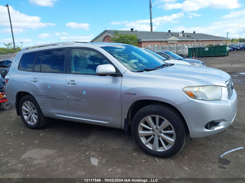 2008 Toyota Highlander Hybrid Limited VIN: JTEEW44A582001333 Lot: 12117549