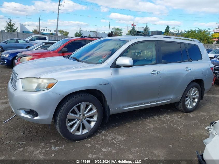 2008 Toyota Highlander Hybrid Limited VIN: JTEEW44A582001333 Lot: 12117549