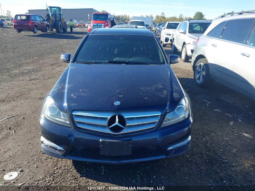 2012 Mercedes-Benz C-Class VIN: WDDGF8JBXCA633315 Lot: 12117677