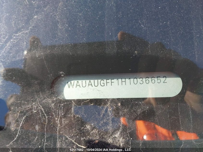 2017 Audi A3 VIN: WAUAUGFF1H1036652 Lot: 12117682