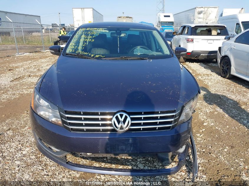 2012 Volkswagen Passat Sel VIN: 1VWCN7A38CC107197 Lot: 12117885