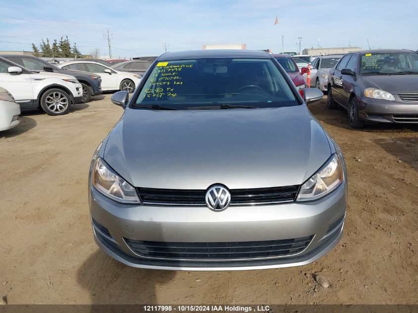 2016 Volkswagen Golf VIN: 3VW217AUXGM070142 Lot: 12117998