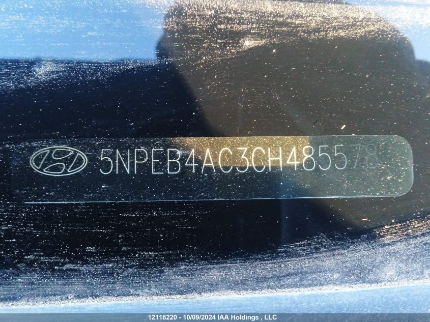 5NPEB4AC3CH485578 2012 Hyundai Sonata Gls