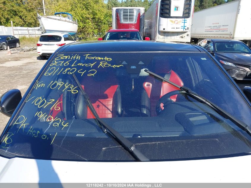 2016 Land Rover Range Rover Evoque VIN: SALVD2BG9GH100716 Lot: 12118242