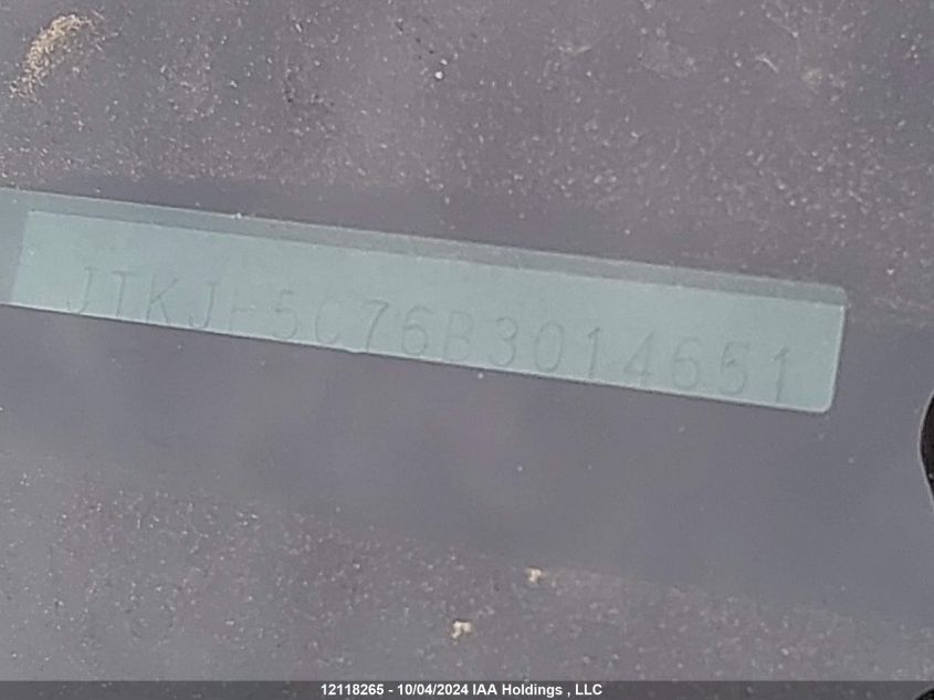 2011 Toyota Scion Tc VIN: JTKJF5C76B3014651 Lot: 12118265