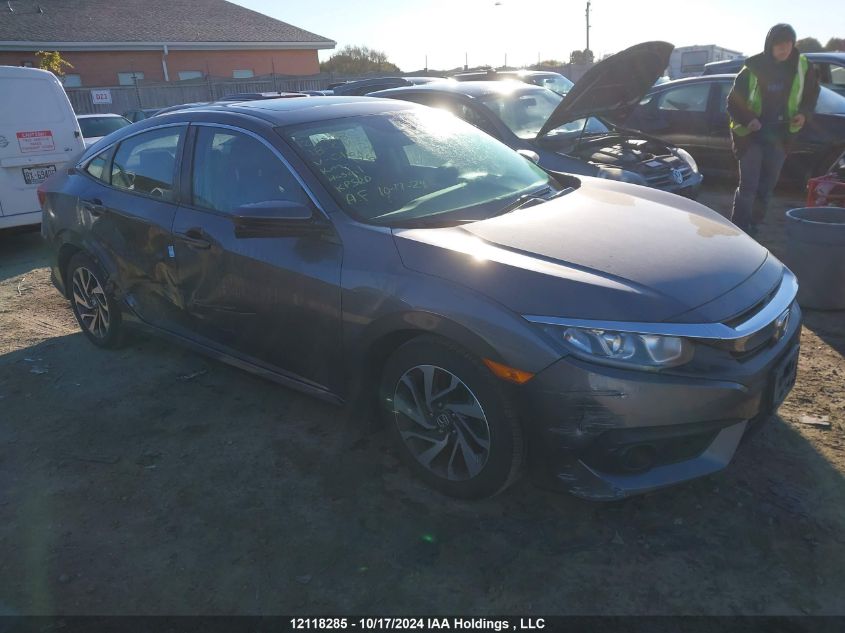 2018 Honda Civic Ex 4Dr VIN: 2HGFC2F8XJH016117 Lot: 12118285