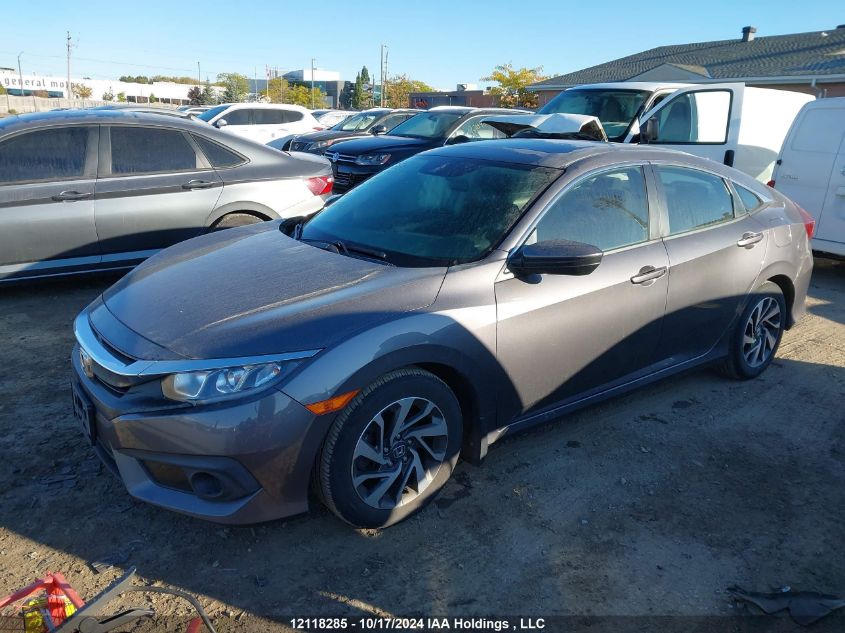 2018 Honda Civic Ex 4Dr VIN: 2HGFC2F8XJH016117 Lot: 12118285