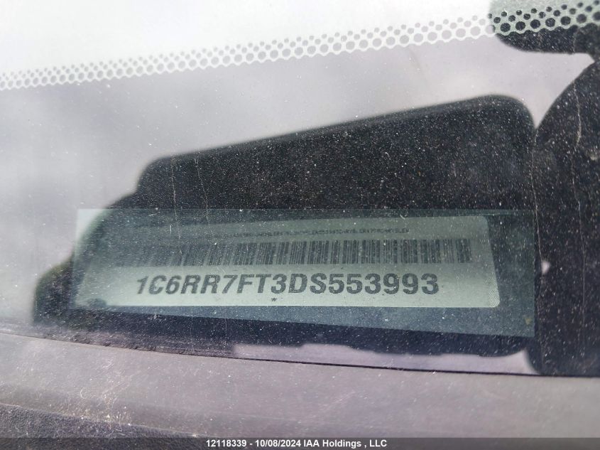 2013 Dodge Ram 1500 VIN: 1C6RR7FT3DS553993 Lot: 12118339