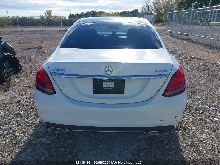 2015 Mercedes-Benz C 300 4Matic VIN: 55SWF4KBXFU018996 Lot: 12118495