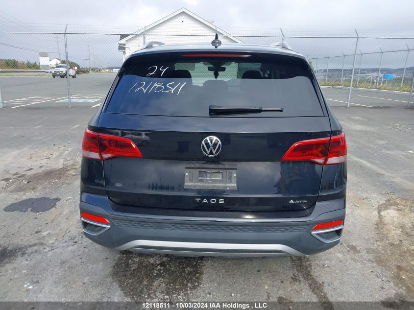 2024 Volkswagen Taos VIN: 3VVVX7B27RM011422 Lot: 12118511