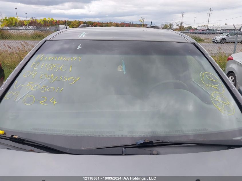 2009 Honda Odyssey Ex VIN: 5FNRL38409B505011 Lot: 12118561