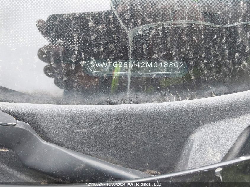 2002 Volkswagen Jetta Glx VIN: 3VWTG29M42M018802 Lot: 12118824