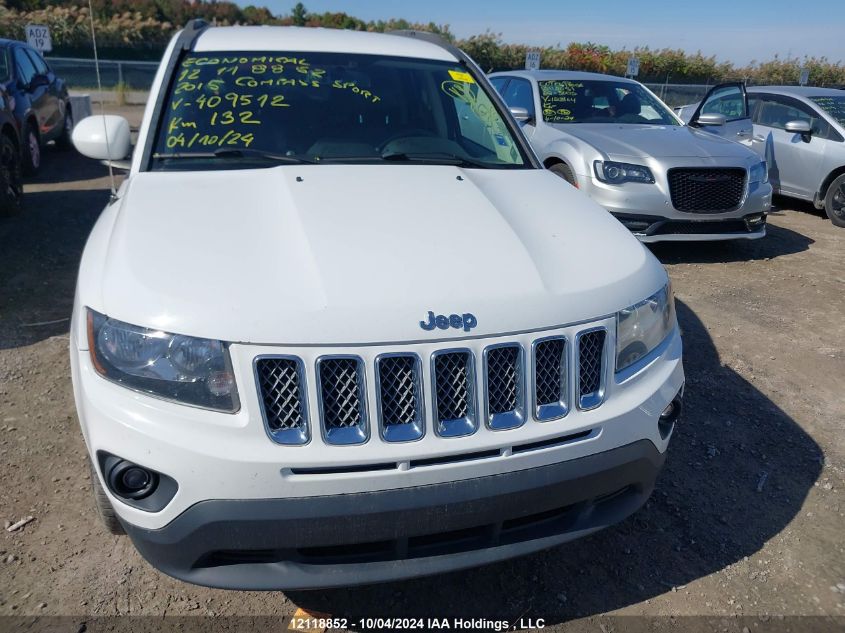 2015 Jeep Compass Sport/North VIN: 1C4NJCAB2FD409512 Lot: 12118852