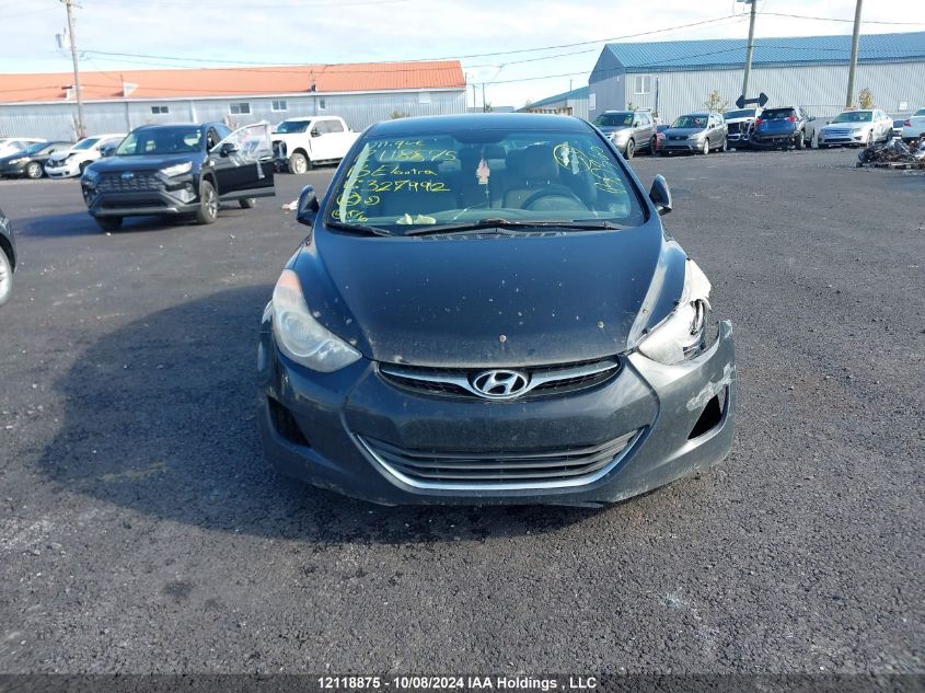 2013 Hyundai Elantra Gl VIN: 5NPDH4AE6DH327992 Lot: 12118875