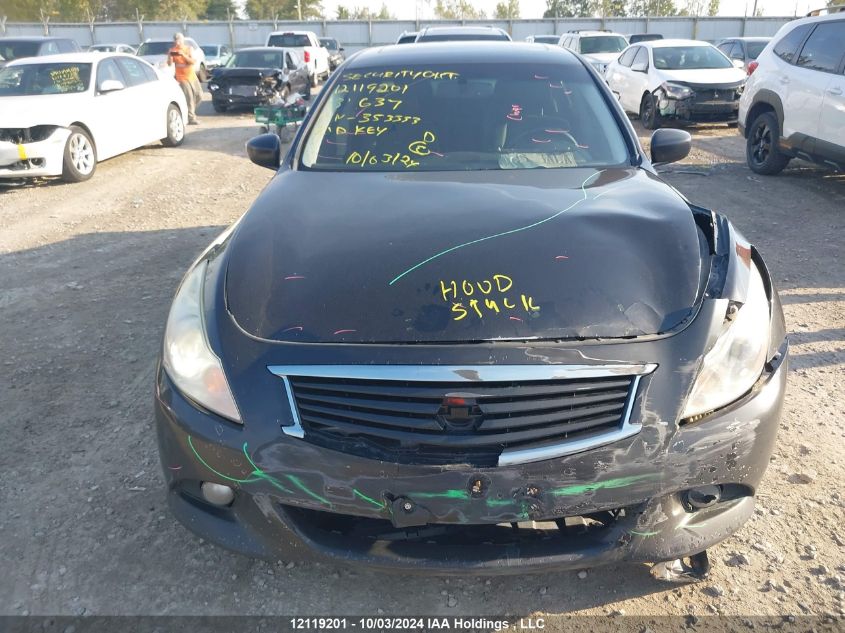 2013 Infiniti G37 VIN: JN1CV6AR3DM353333 Lot: 12119201