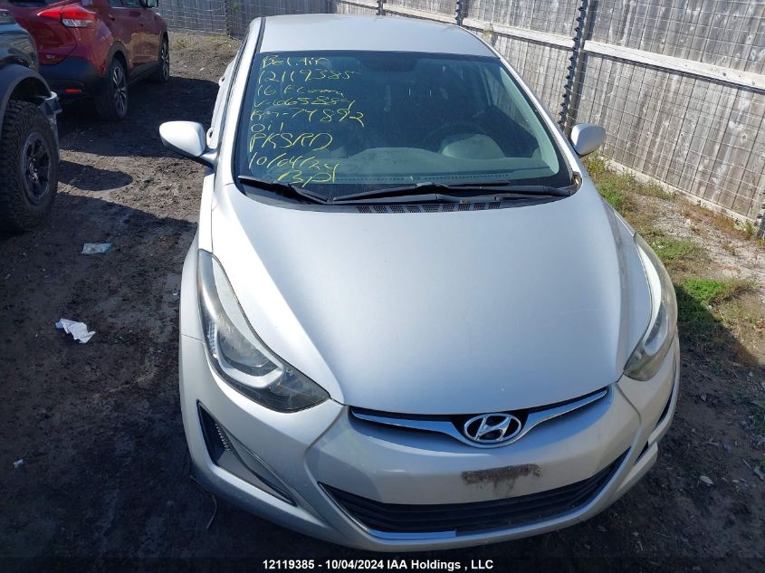 5NPDH4AEXGH665884 2016 Hyundai Elantra