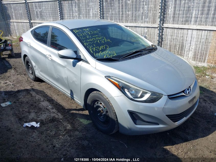 5NPDH4AEXGH665884 2016 Hyundai Elantra