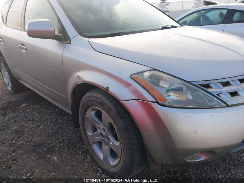 2003 Nissan Murano Sl/Se VIN: JN8AZ08W63W201930 Lot: 12119451