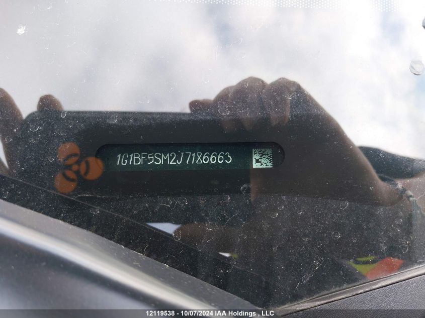 2018 Chevrolet Cruze VIN: 1G1BF5SM2J7186663 Lot: 12119538