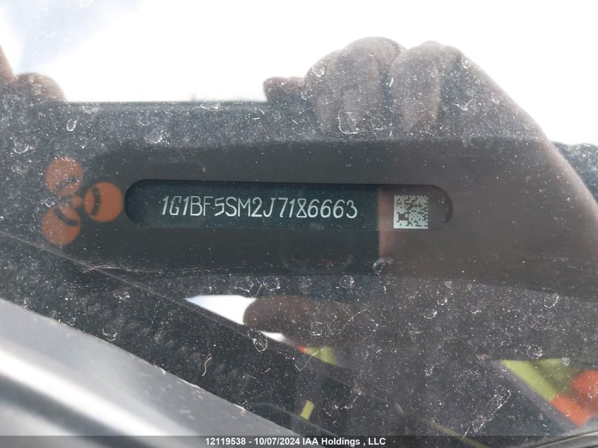 2018 Chevrolet Cruze VIN: 1G1BF5SM2J7186663 Lot: 12119538