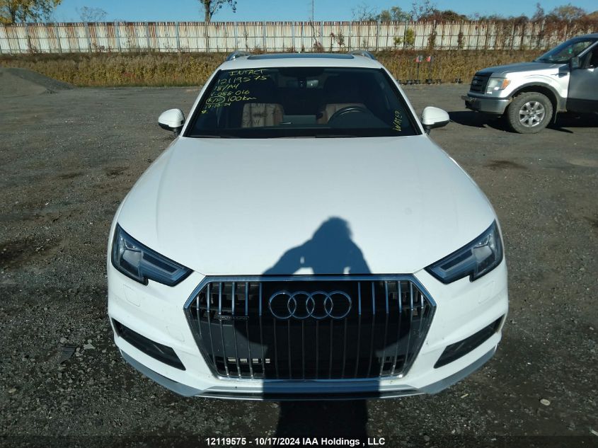 2018 Audi A4 Allroad VIN: WA19NAF44JA088016 Lot: 12119575