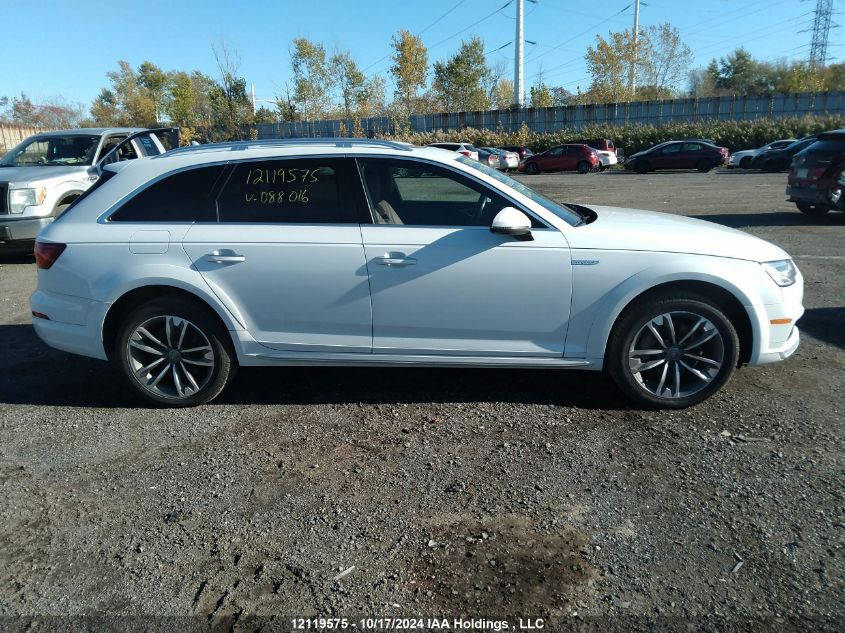 2018 Audi A4 Allroad VIN: WA19NAF44JA088016 Lot: 12119575