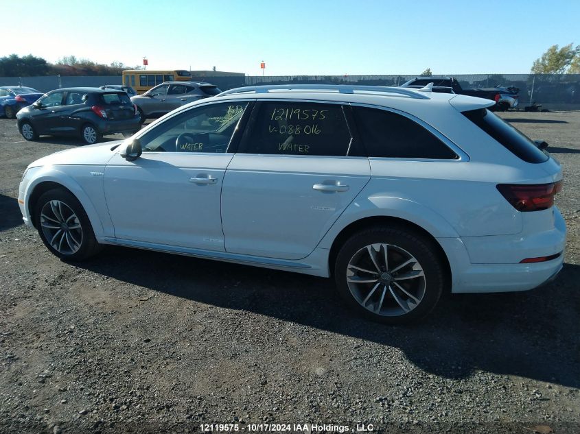 2018 Audi A4 Allroad VIN: WA19NAF44JA088016 Lot: 12119575