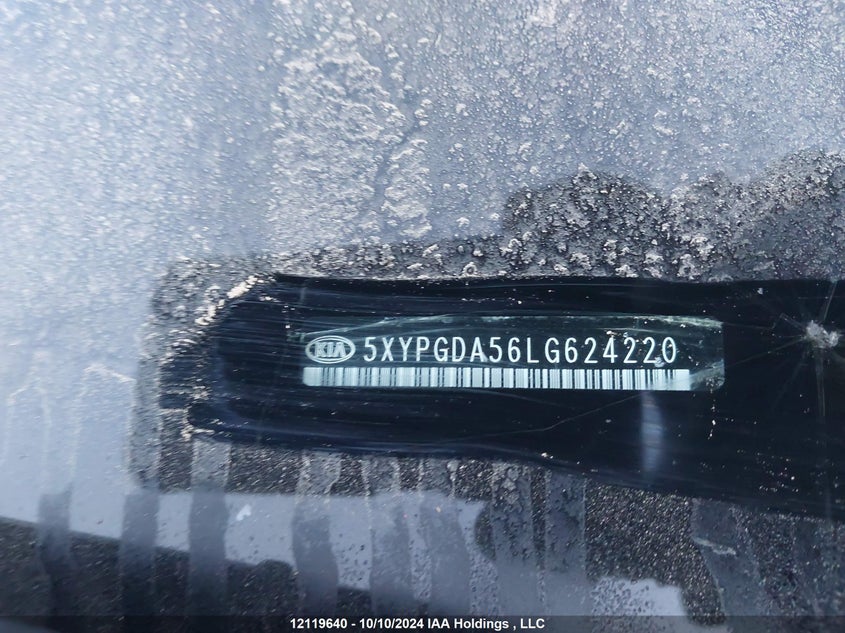 2020 Kia Sorento S VIN: 5XYPGDA56LG624220 Lot: 12119640